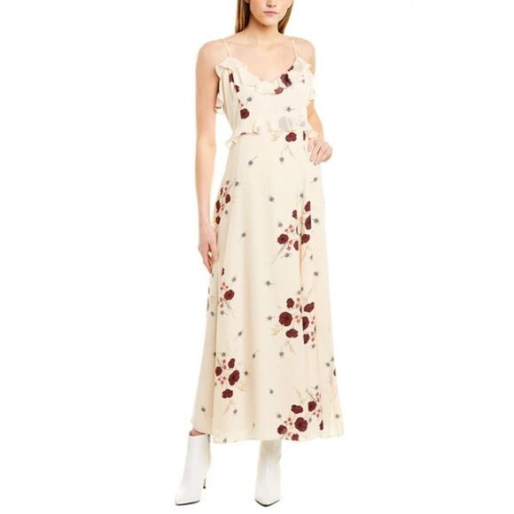 JOIE CASSIEL RUFFLED FLORAL MAXI DRESS SIZE 10 - Picture 14 of 16